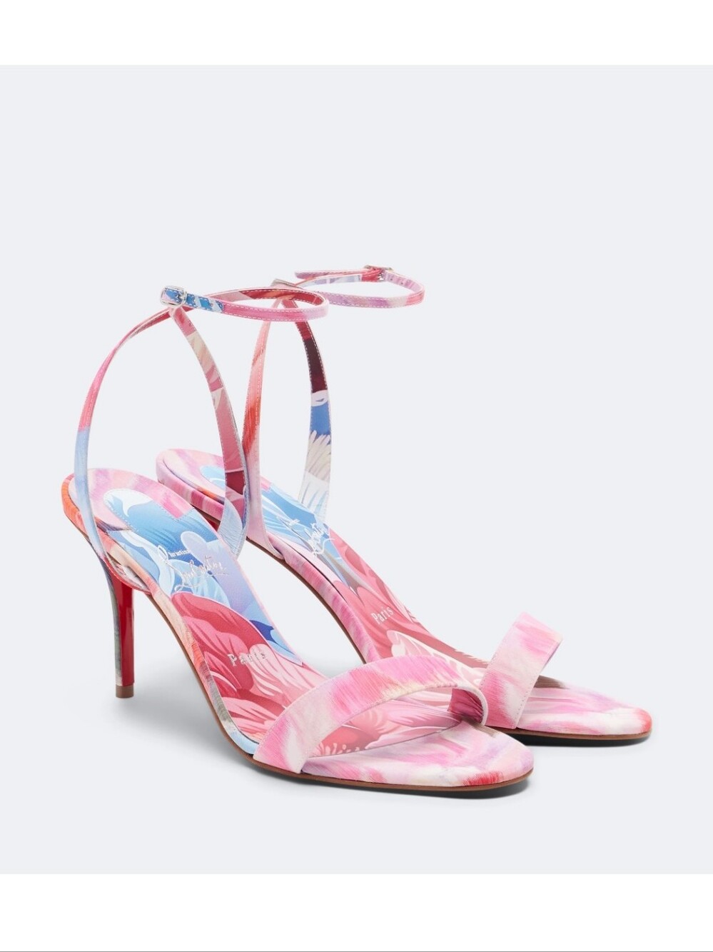 $1095 Christian Louboutin Miss Z 80 Floral Print Sandals EU 39.5 US 9.5 BNIB